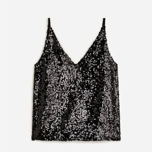 J. Crew Collection Carrie V-neck camisole in sequin NWT